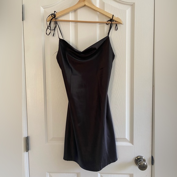 Silky black brandy Melville dress - Picture 1 of 3